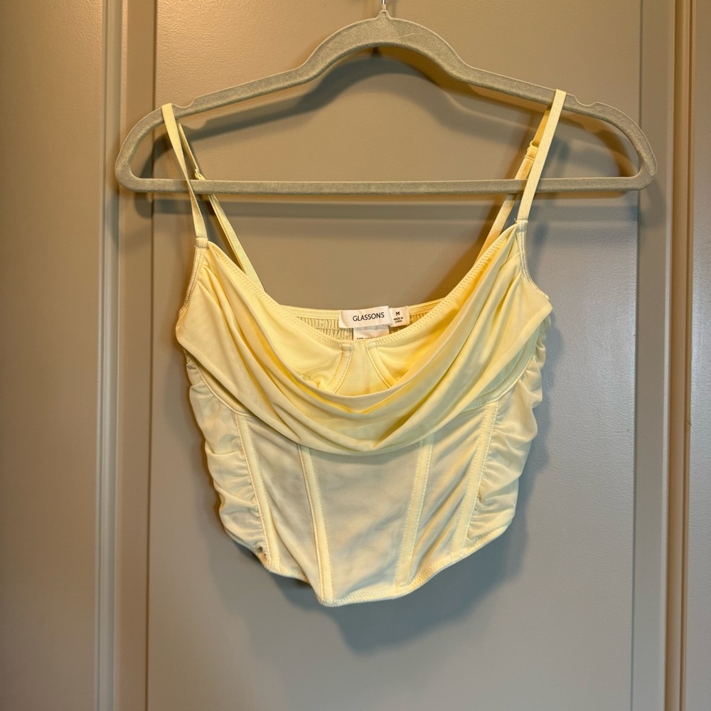 Yellow Glassons corset top